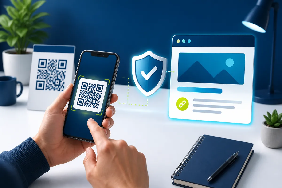 Ilustración editorial para Cómo comprobar un código QR antes de abrirlo